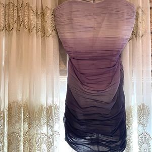 INC Strapless Chiffon Ruched Dress